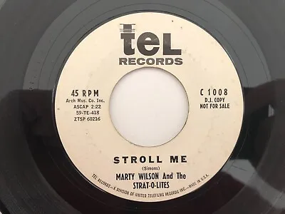 '59 Rock & Roll R&B Instro 45 MARTY WILSON & STRAT-O-LITES Stroll Me TEL Hear • $9.99