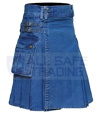 $69.99 • Buy Men's Deluxe Utility Denim Kilt, Modern Kilt, Men's Kilt, Utility Kilt