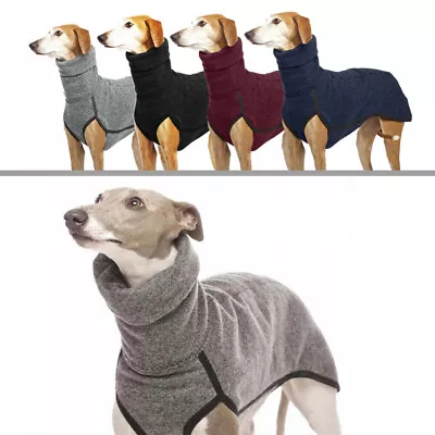 £12.59 • Buy Dog Clothes Greyhound Whippet Lurcher Coat Puppy High Collar Neck Sweater Winter