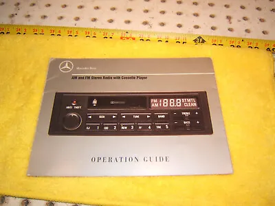 Mercedes 1989 W201 190E AM FM Stereo Radio Cass Player Operation Guide 1 Booklet • $71