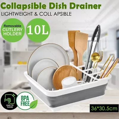 Collapsible Dish Rack Drainer Drying Portable Cutlery Dryer Space Saving Kitchen • $13.69