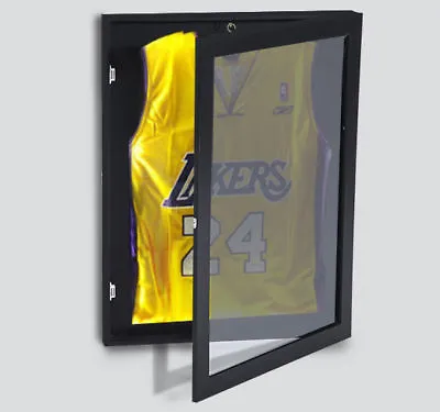 $105.99 • Buy 31.5  Jersey Display Case Lockable Shadow Box Frame Football Baseball Basketball