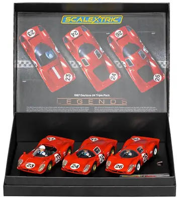 Scalextric 1967 Daytona 24 Triple Pack LE Boxed Set 1/32 Slot Car Set C4391A • $149.99