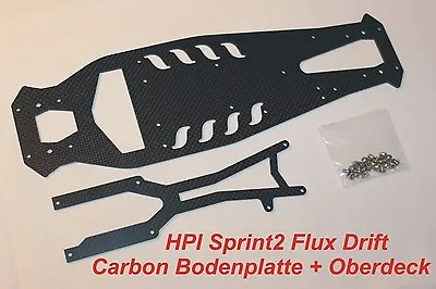£50.21 • Buy Hpi Sprint 2 Drift Flux Carbon HD Tuning Set 1:10 Upper Deck Base Plate Chassis