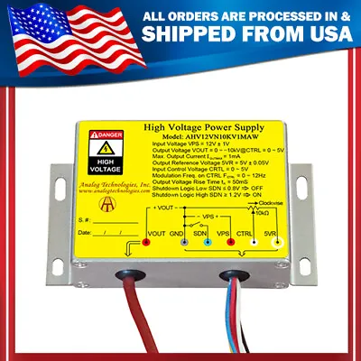 High Voltage Power Supply DC-DC Conversion AHV12VN10KV1MAWfrom USA • $203