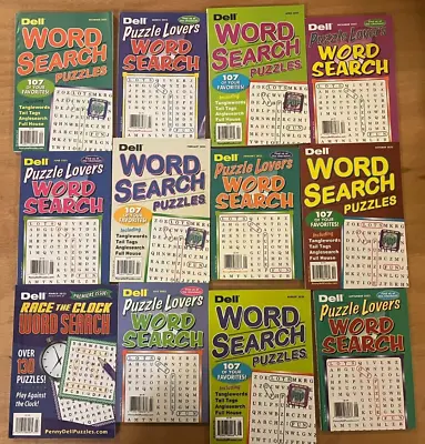 NEW Lot Of 5 Dell Word Search Seek Puzzle Books Puzzle Lovers Race The Clock • $13.20