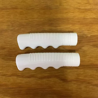 Bicycle Grips Vintage Style Fits Schwinn Huffy Sears Murray Others White New • $14.99