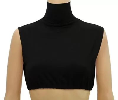 Mock Turtleneck Dickey Cotton Crop Top White & Black Muslim Hijab Accessories • $5.53