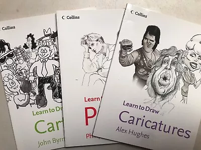 Collins Learn To Draw Bundle X 3 - Cartoons People Caricatures • £3.40