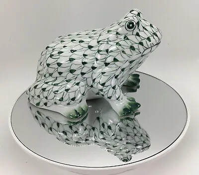 $20 • Buy VTG Andrea By Sadek Porcelain Green & White Hand Painted Frog Figurine