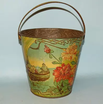 Vintage Victorian Embossed Sand Pail • $76