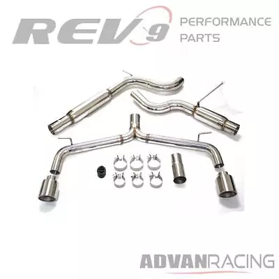 $385 • Buy Cat-Back Free Flow Exhaust Kit For GTI MK7 2.0T 15-17 Stainless Steel Rev9