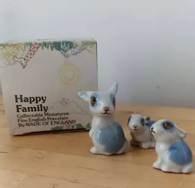 Vintage Wade Bunnies - Happy Families Rabbits- Mum And 2 Babies • £32