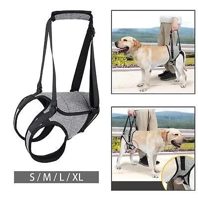 Dog Lift Support Harness Auxiliary Belt Pets Lift Sling For Back Legs Walking • £13.72