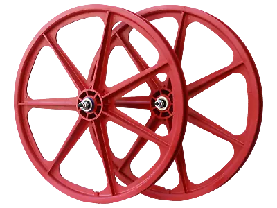 Skyway Tuff Wheel II 24  Red Pair - BMX / Old School / Vintage Style / Retro • $350