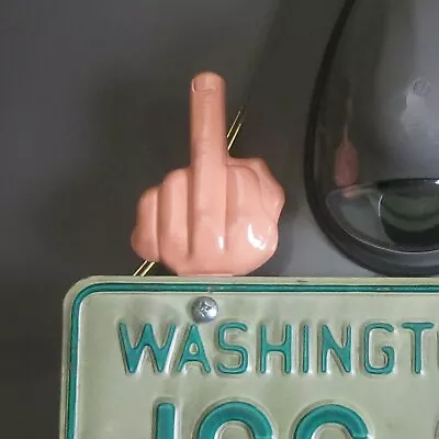 $36.61 • Buy Middle Finger License Plate Topper Fits Hot Street Rat Rods Muscle Cars Sbc V8