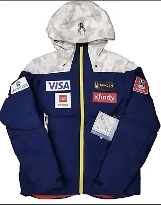 US Ski Team Spyder Rocket GoreTex Infinium Down Jacket Snow Camo Men’s Size L • $225