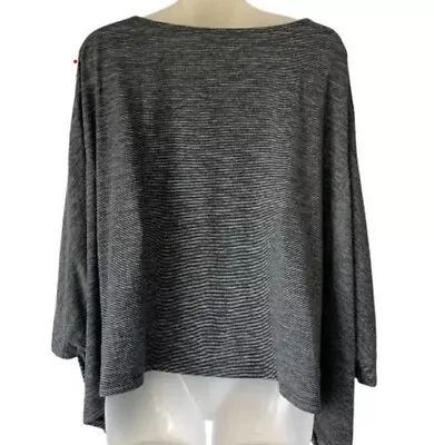 Lucy Tech Dolman Sleeve Shine Strong Poncho Black Micro Stripe Small Maternity • $10