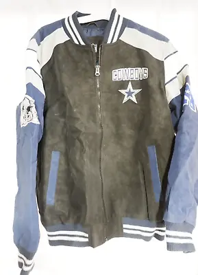 Men’s G-III NFL Dallas Cowboys Varsity Suede Leather Jacket Large • $79.95