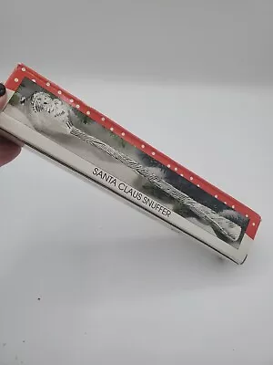 £11.74 • Buy Vtg. CHRISTMAS CANDLE SNUFFER SANTA Silver Plated International Silver Co. NIB