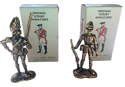 Set Of 2 ORIGINAL Scrubby Miniatures With BOX Collectable Metal Soldiers • $18.40