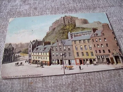 Postcard -- Edinburgh Castle From Grassmarket Midlothian • £3