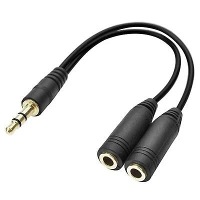 £2.89 • Buy 3.5mm Aux Jack STEREO Y Splitter Headphone Earphone Cable Adaptor Lead 20cm