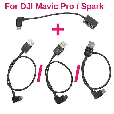 $5.19 • Buy 90 Micro USB Cable Type C OTG 30cm For DJI Spark Mavic Pro IPad IPhone Android