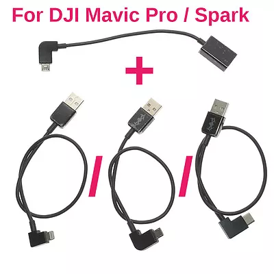 $5.29 • Buy USB Cable 90 Micro Type C OTG 30cm For DJI Spark Mavic Pro IPad IPhone Android