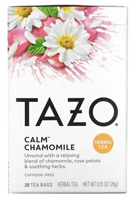 £6.49 • Buy Tazo Tea- Herbal Tea - Calm Chamomile 20 Tea Bags UK Seller 