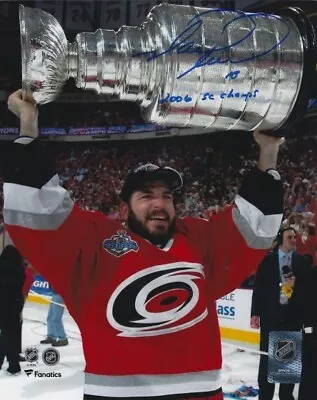 Signed  8x10 MARK RECCHI  2006 SC Champs  Carolina Hurricanes Photo Show Ticket • $29.99