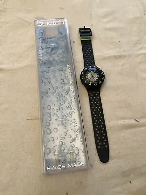 New Swatch Watch Black Wave Scuba 1991  • $40