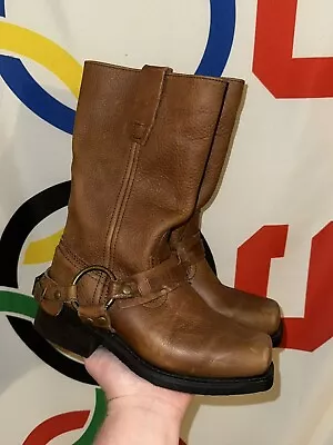 Masterson Boots Womens 5 Brown Leather Motorcycle Harness Square Toe • $49.97