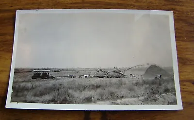 Steam Tractor Threshing In Field Antique Photo Gridley CA Old • $19.95