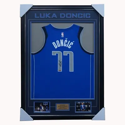 Luka Doncic Signed Dallas Mavericks Official NBA Panini Authentics Jersey Framed • $1999