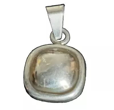 Sterling Silver Square Pendant 5.69 Grams 3/4 X3/4  Solid Mexico 925 • $34.99