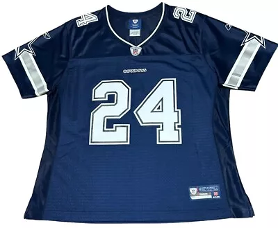 Dallas Cowboys Marion Barber #24 Reebok On Field Blue Jersey Women’s Sz Large XL • $24