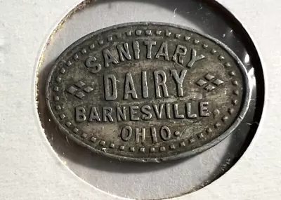 Sanitary Dairy Barnesville Ohio Trade  Token Good For 1 Pint Milk / A727 • $9.95