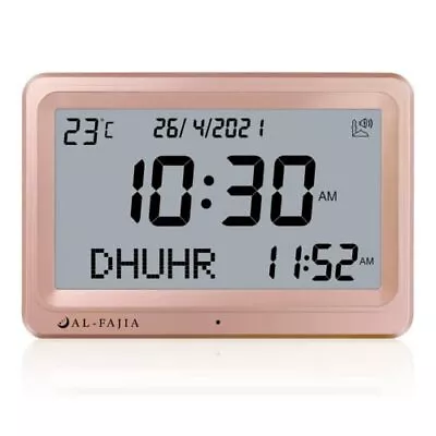 Automatic Worldwide Digital 8 Azan Prayer Sounds Islamic Wall And Desk Clock ... • $84.82