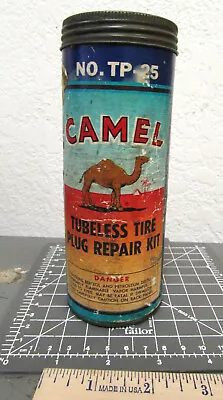 VINTAGE CAMEL Tubeless Tire Plug Repair Kit TP-25 Great Graphics Some Items Left • $19.99