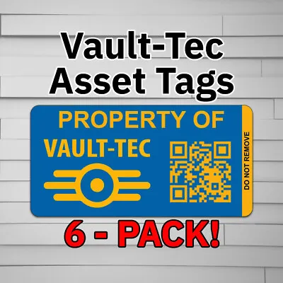 Fallout Vault-Tec Asset Tags (Vinyl Decal Sticker Car Laptop Window Tumbler W • $5