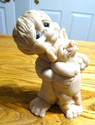 £2.90 • Buy Quarry Kids Peter And Patch Helping Hand Figurine Second Nature Design 2001 