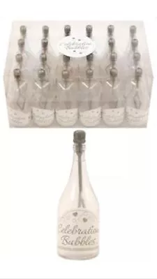 48x Champagne Bottle Wedding Favors Bubbles Party Table Decorations In Silver UK • £14.99