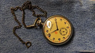 Ussr Watch Molnija 1980s  Wolf   Pocket Watch USSR Working Molnia Mechanica • $79