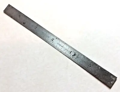 Vintage Starrett No. 320 6  Tempered Rule No. 10 Grad Usa • $10.99