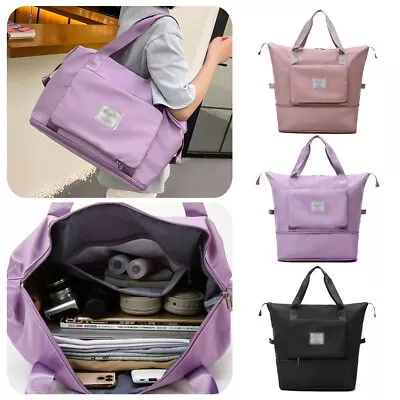 $6.86 • Buy Folding Travel Bag Unisex Lightweight Handbag Waterproof Large Capacity Portable