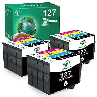 4-12 Pack Ink Cartridges For Epson 127 WorkForce 545 60 630 633 635 645 840 845 • $15.95