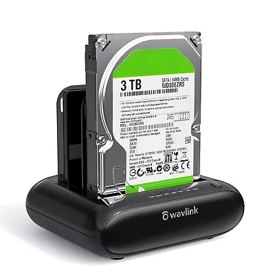 WAVLINK Dual Bay External Hard Drive Docking Station USB 3.0 To SATA I/II/III • $49.98