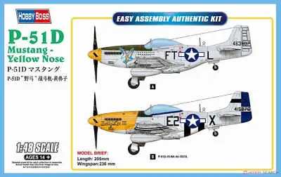 Hobby Boss 85808 1:48 P-51D Mustang Yellow Nose • £14.39