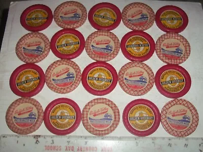 20 Un-used Buffalo Valley Dairy Milk Bottle Caps Milton Pa. Golden Guernsey • $10.80